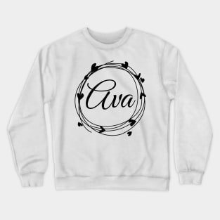 Ava name cute design Crewneck Sweatshirt